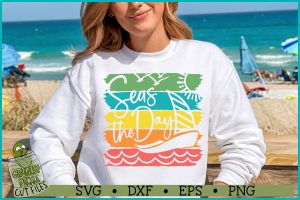 Seas the Day Distressed Strips SVG File