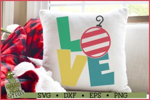 Love Christmas Ornament SVG File