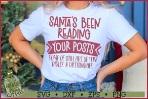 Santa's Reading Your Posts SVG File