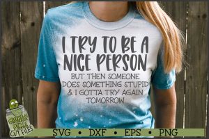 I Try To Be a Nice Person Sarcastic SVG