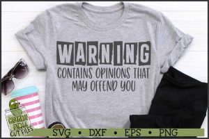 Warning Opinions May Offend You SVG File