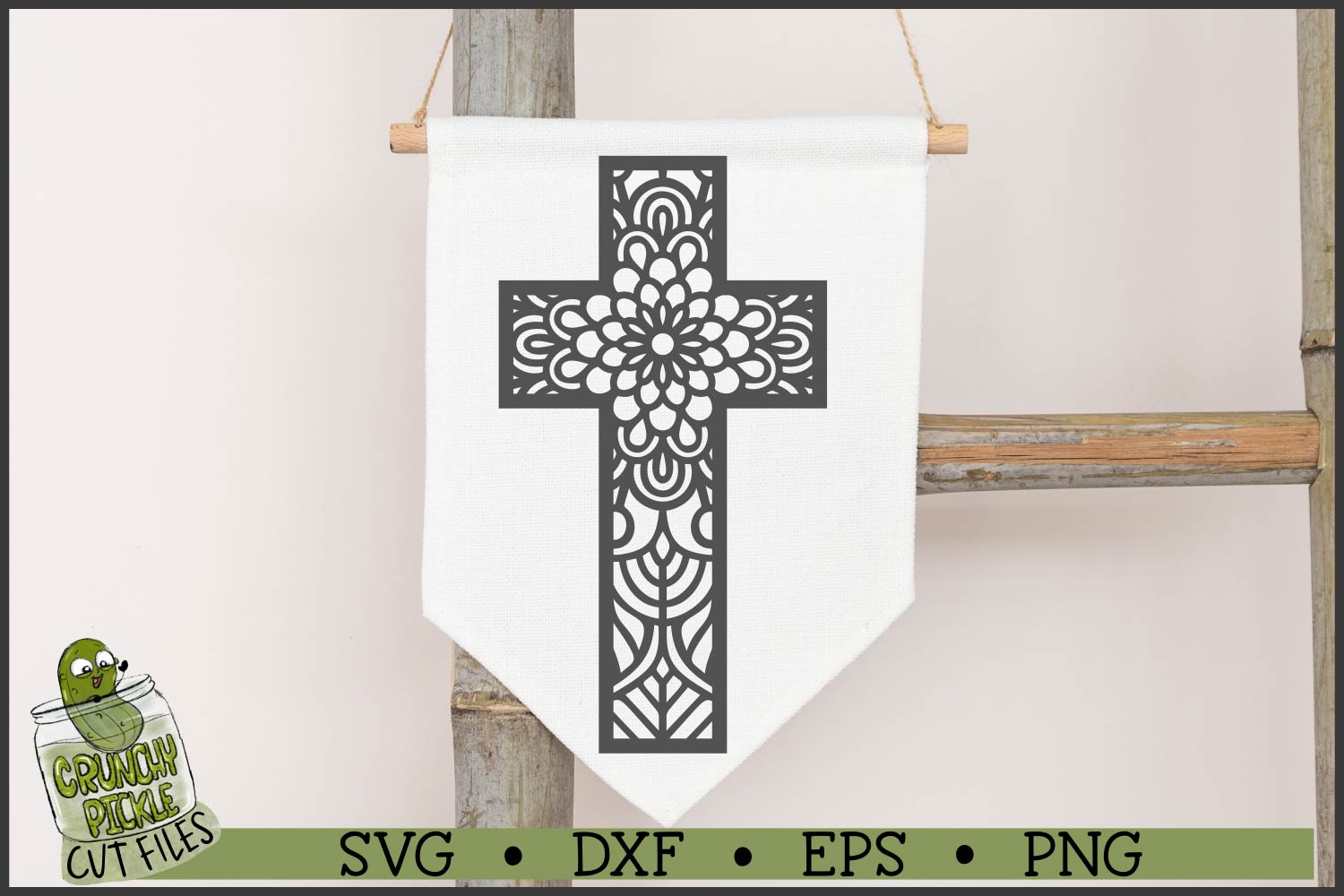 Mandala Cross SVG File