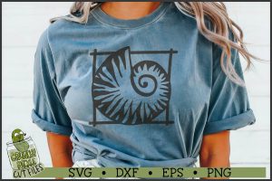 Beach Frame Square Seashell 2 SVG File