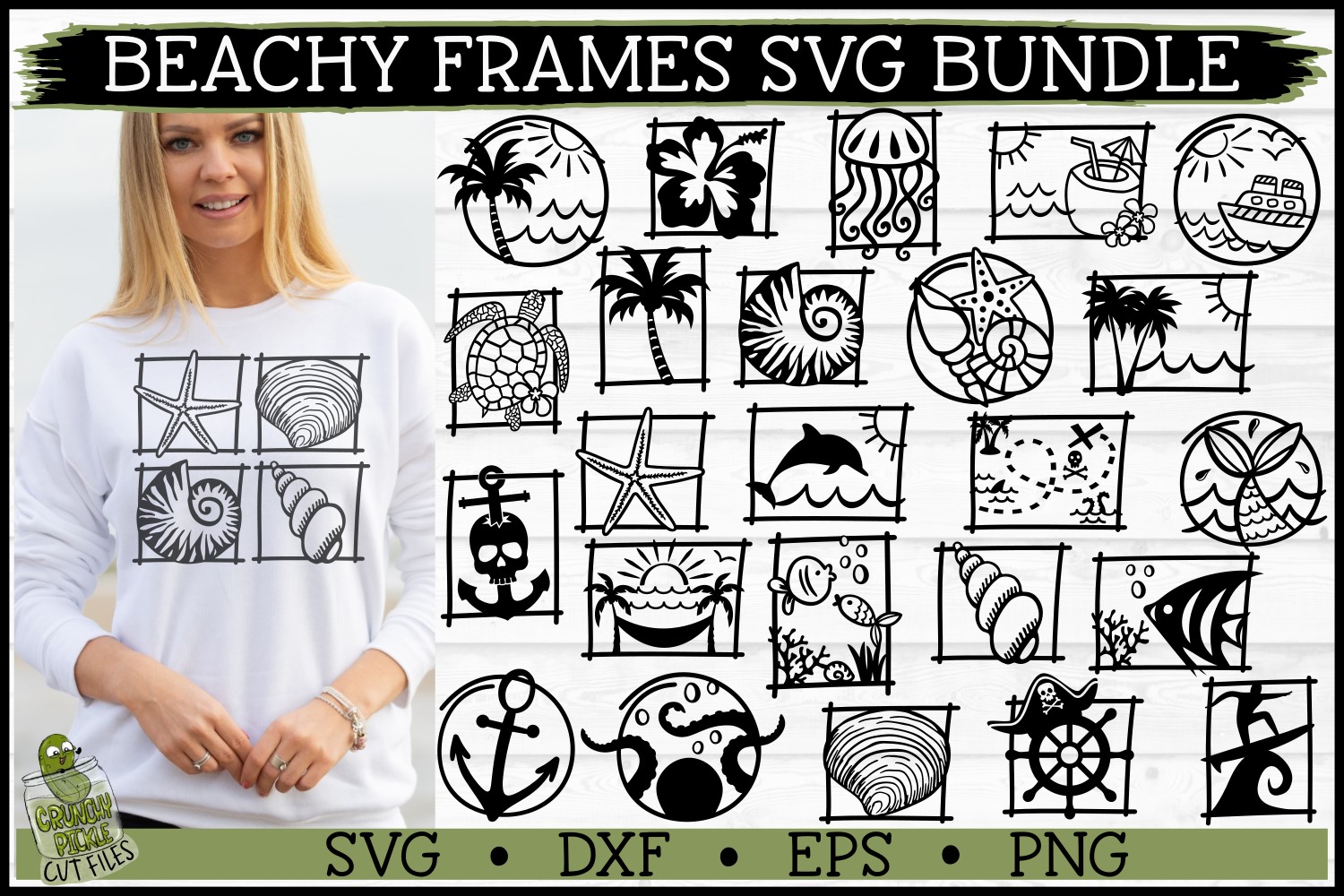 Beachy Frames SVG Bundle