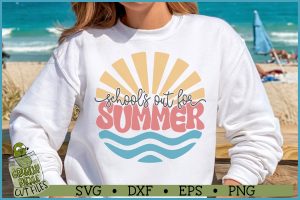 School's Out For Summer Sun SVG File
