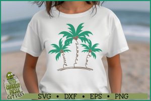 Sweet Summer Time Palm Trees SVG File