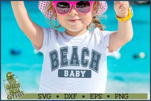 Varsity Beach Baby SVG File