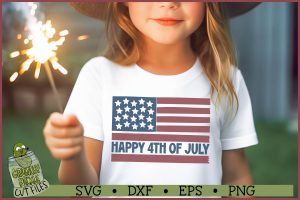 Patriotic Flag Happy 4th of July SVG File