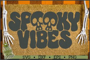Spooky Vibes Skulls SVG File