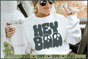 Hey Boo Ghosts SVG File