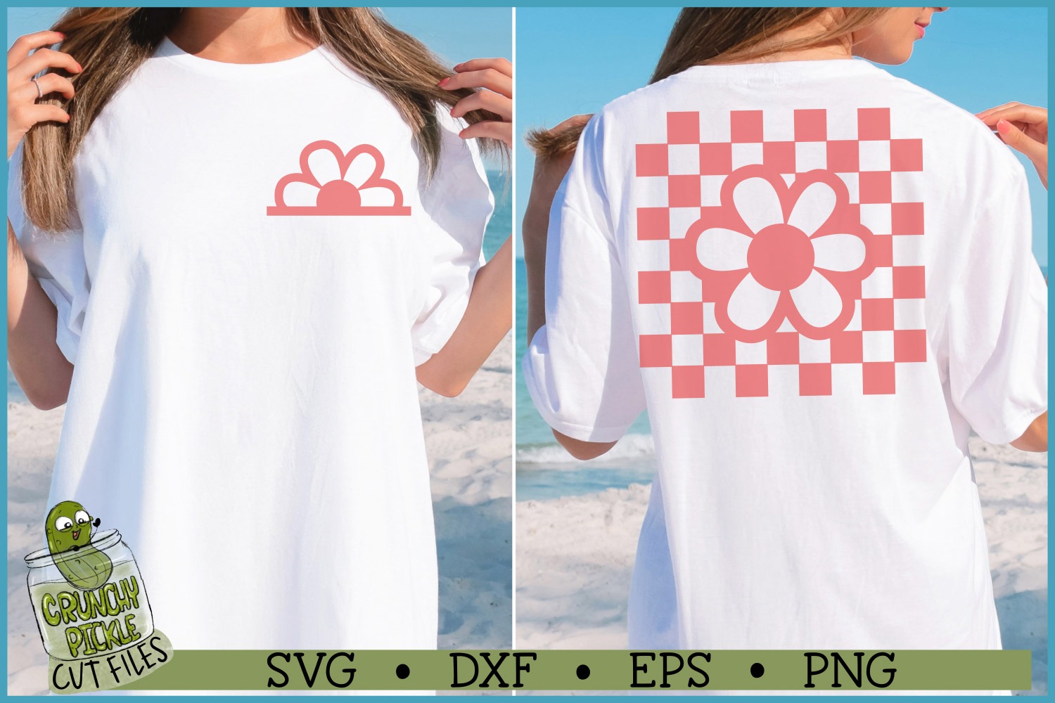 Big Flower Checkerboard 2 SVG Files