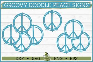 Groovy Doodle Peace Signs SVG Files