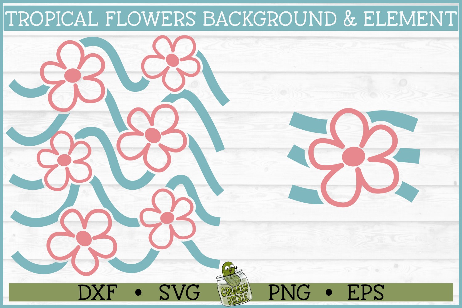 Tropical Flowers SVG File - Image 2